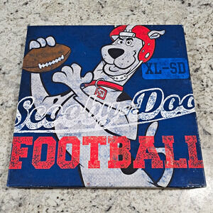 Open Road Brands Scooby-Doo Football Canvas Wall Decor 12x12 Art